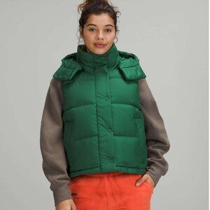 EUC Lululemon Wunder Puff Cropped Vest Everglade Green Sz 6